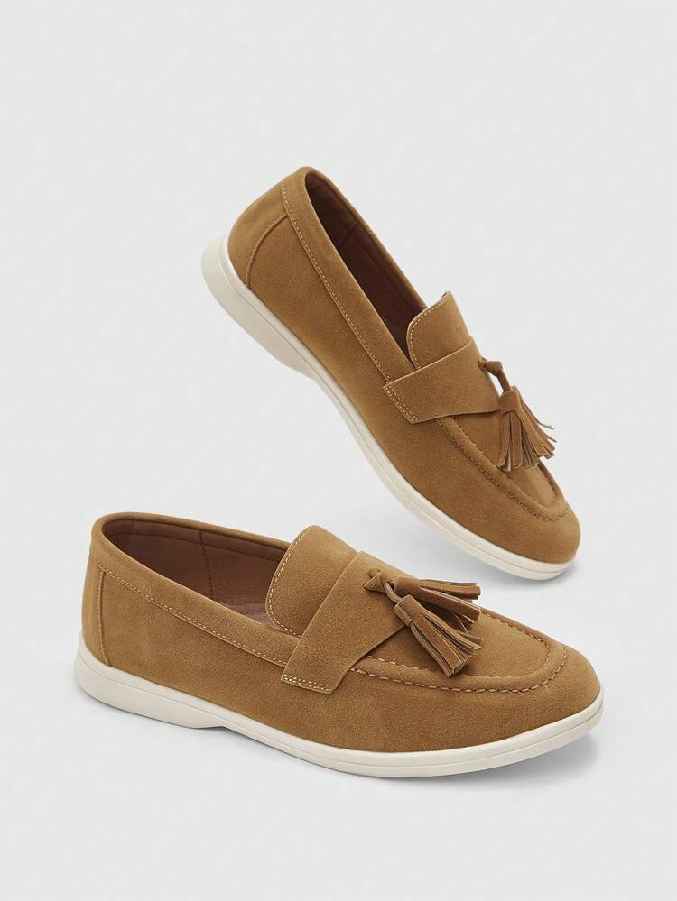 CUCCOO BIZCHIC Women's Casual Versatile Commuting Minimalist Fringe Decor Flats Spring Shoes