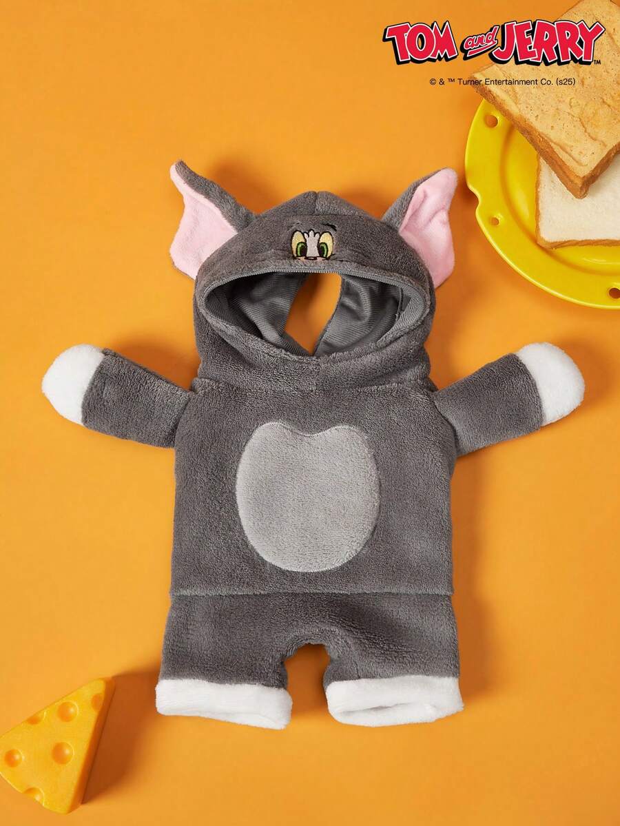 TOM & JERRY X PETSIN 1件宠物猫狗通用毛绒玩具舒适可爱汤姆 COS服装 - 灰色 - 查看 1