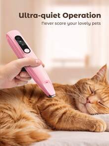 Teckwe Electric Pet Hair Trimmer,Cat/Dog Paw Hair Remover,Pet Grooming Trimmer,Professional Electric Pet Clippers For Cats And Dogs For Precise, Easy Trimming Of Hair In Multiple Areas, Such As Feet And Claws Suitable For Daily Pet Grooming - Pink - View 7