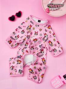 THE POWERPUFF GIRLS X PETSIN 1件兔子小女巫字母闪电爱心印花宠物连体衣玫瑰红运动风亲肤透气宠物服装 - 彩色 - 查看 4