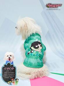 THE POWERPUFF GIRLS X PETSIN 1 Piece Cute Big Eyed Girl Letter Printed Pet Vest, Skin Friendly And Breathable Pet Clothing - Multicolor - View 4