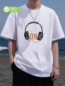 algodón puro boys  t shirts camisas para niño  boys clothes ropa de niño boy clothes boy clothes for kids graphic kids clothes boys boy clothes teen boy clothes boy shirts cute tops - Blanco - Ver 1