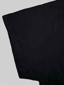 poeselle mujer   Camiseta Negra de Mujer Algodón con Estampado Navideño "Cozy Season"de Elementos Festivos, Bebidas Calientitas y Santa Claus – Estilo - Negro - Ver 5
