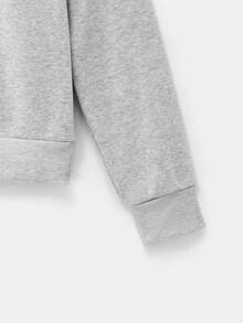 SWAVVY Men's Casual Loose Fit Pullover Hoodie With All-Over Graphic Print, Black, Spring/Autumn, Going Out,Streetwear - Light Grey - View 6