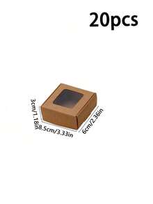 SHEIN 10个/20个装迷你包装纸盒，透明窗口盒，适用于节日、派对、糖果、豆类、小饼干、迷你蛋糕、零食等包装。 - 紙質 - 查看 22