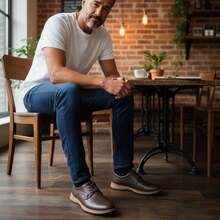 Calzado de hombre fabricado en piel auténtica, suela TR antiderrapante y acabado pegado + cosido. Modelo moderno y minimalista, perfecto para eventos, trabajo o estilo casual elegante. Cómodo, resistente y de alta calidad. Cafe - CAFE - Ver 1