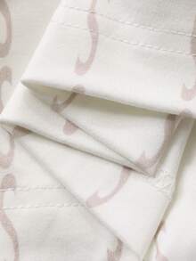 DAZY Men's Letter Pattern Jacquard Beige Shirt & Pajama Set, Spring/Autumn - Beige - View 3