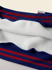 Manfinity Joysei 加州复古宽松圆领卫衣和运动裤套装，加州+23号校园图案印花，男女通用休闲圆领卫衣和运动裤套装 - 彩色 - 查看 3