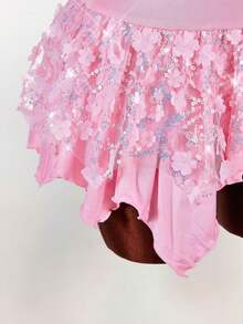 Amplova 2026 Early Spring New Asymmetrical Hem Sequin Women Skirt - Multicolor - View 8