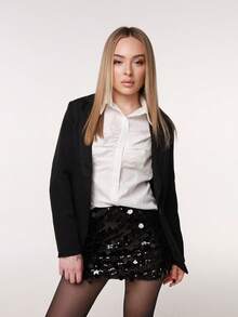 Katetique Women's Plain Pleat Button Long Sleeve Blouse, White Collared Shirt White Shirt Women White Fitted Shirt White Blouse Elegant Office Blouse,Teacher Outfits For Women,Back To School Clothes,Teacher Shirts,Fall Women Clothes,All-Season,Button Up Shirt Women White Button Down Shirt Business Casual Women Shirts Women White Shirt - White - View 5