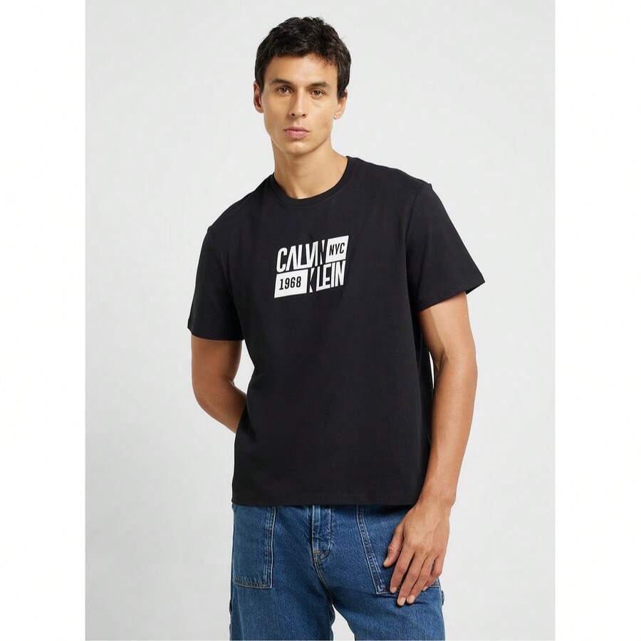 Calvin Klein Classic Men's T-Shirt Brilliant White - Black - View 1