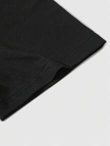 ROMWE MEN Goth 男士休闲街头美式深色印花短袖T恤 - 黑色 - 查看 7