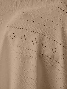 女士圆领无袖纹理休闲背心，春夏时尚 - 杏色 - 查看 7