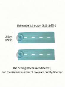 2/3/4/5pcs Elastic Waist Extender,Waistband Extender Buckle, Elastic Adjustable Pants Extension,Pants Button Extension Belt, Maternity Pants Stretch Button, Adjustable Button Extension Buckle, Suitable For Men And Women - cyan - View 8