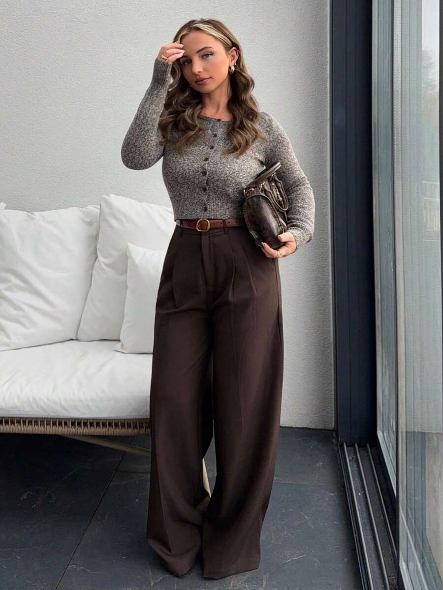 Jeta Ari Cárdigan con botones con aspecto vintage, casual y lindo para primavera, Y2K, años 90, aeropuerto, vacaciones, otoño, invierno, uso diario, Navidad, trabajo - Multicolor - Ver 1