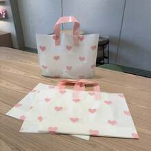 50Pcs Thickened Plastic Gift Tote Bag,Valentine's Day Party Gift Bags, Simple Gift Bag, Lightweight, Portable Floral Pattern Pattern Pattern Large Capacity Handbag, New Year, Wedding, Shopping Bag,Birthday Gift Bag, Party Favor Bags, 30*20*8cm/11.8*7.8*3.1inch, Thanksgiving, Halloween, Christmas - Multicolor - View 20