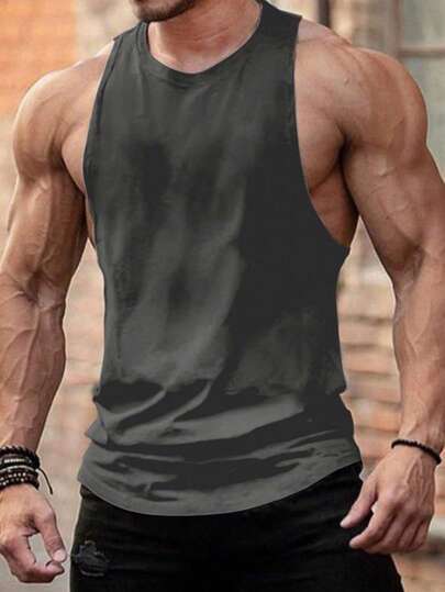 SHEIN Manfinity Dauomo 男士休闲健身无袖上衣，简约百搭，适合日常穿着，夏季款