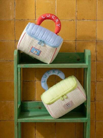 Joivida Cute House Shape Makeup Bag, Large Capacity Travel Cosmetic Case, Soft Toiletry Pouch Organizer, Portable Storage For Skincare & Beauty Products