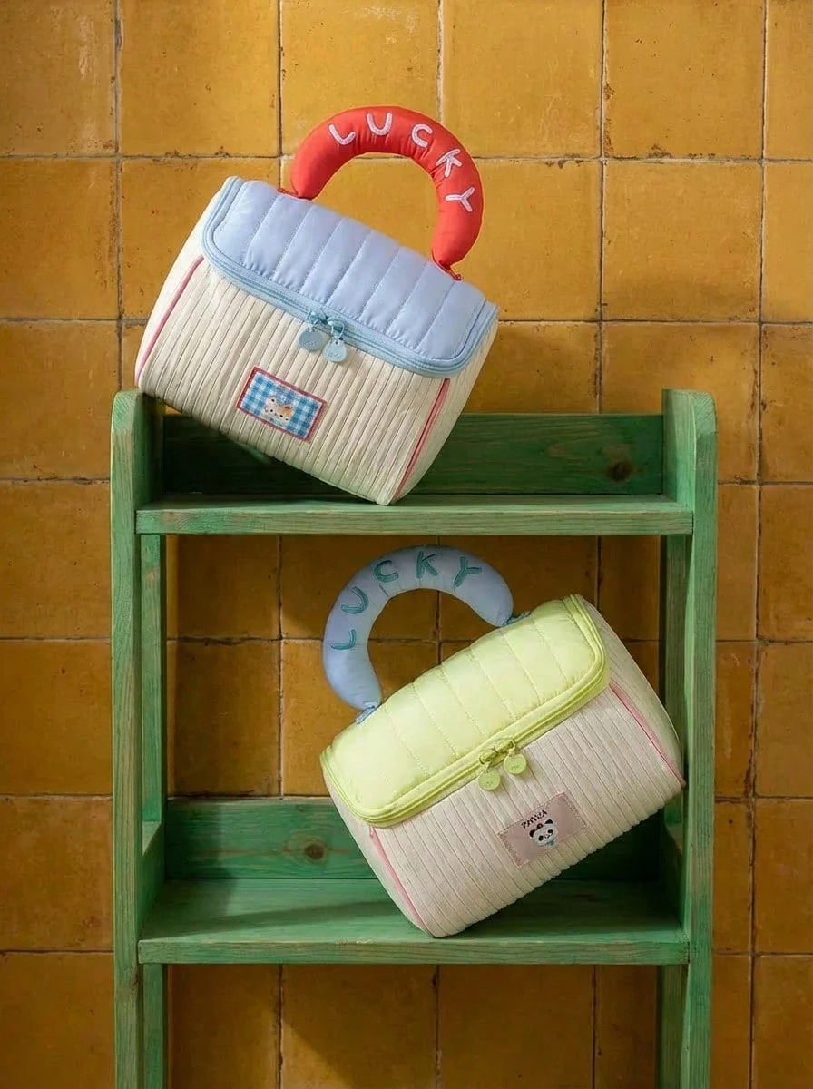 Joivida Cute House Shape Makeup Bag, Large Capacity Travel Cosmetic Case, Soft Toiletry Pouch Organizer, Portable Storage For Skincare & Beauty Products - Multicolor - View 1