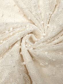 Auralis 大码女士优雅纯色翻领露肩上衣，春季女装 - 杏色 - 查看 8