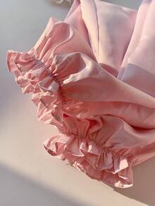 CovetEZ Quần dài nữ màu hồng dễ thương trang trí nơ, kiểu dáng thường ngày, thích hợp cho ngày Valentine, nghỉ xuân, nghỉ lễ tình nhân, dành cho nữ, năm 2026. - Hồng - Xem 7