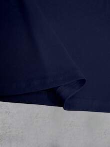 Glimmora Áo thun nam tay ngắn cổ tròn in chữ và họa tiết động vật, kiểu dáng thường ngày, đa năng, phù hợp đi làm. - Màu xanh hải quân - Xem 4