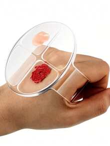 1pc Makeup Hand Palette Nail Art Palette 4 Grids - Clear - View 1