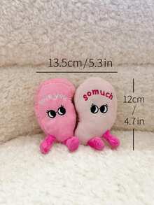 PETSIN Đồ chơi cho thú cưng bằng chất liệu polyester, hình trái tim màu hồng dễ thương, có tiếng kêu, thích hợp cho mèo, chó, sử dụng hàng ngày, chụp ảnh cưới, trang trí và làm quà tặng ngày Valentine, dành cho thú cưng nhỏ/vừa. - Nhiều màu - Xem 5