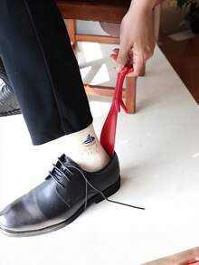 Zazumi 1pc Portable Plastic Short Shoe Horn Easy Slip On Design Compact Travel Essential For Home Office Elderly Foot Care Must Haves - Multicolor - View 8