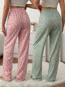 EURMUSE 2PCS Women Sleep Bottoms - Multicolor - View 2