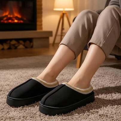 Botas de nieve retro de felpa para mujer 2025 otoño nuevos zapatos de algodón de moda de suela gruesa botas casuales versátiles