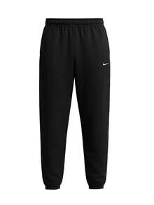 Nike Solo Swoosh Men's Sweatpants Black - Black/White - Visa 1