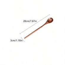 长柄木制烹饪勺，适用于搅拌、翻炒和盛菜，带耐热手柄，学校家庭厨房用品 - 彩色 - 查看 6