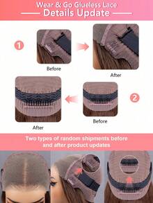 9am Hair Store 即戴即用免胶假发 棕色直发 6x4 拉链式预剪蕾丝前假发 180% 16-28 英寸预拔毛发际线真人发 日常佩戴 丝滑礼物 即戴即用免胶假发 真人发 节日必备 编织式免胶前额假发 免胶配件 振动器 免费赠品