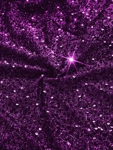 Viva Relle 大码女式无袖垂褶领亮片连衣裙，优雅适合节日派对穿着，绿色圣诞亮片长款女装 - 紫色 - 查看 8