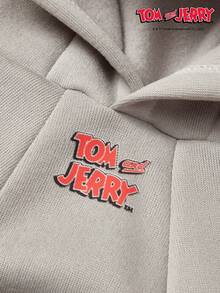 TOM & JERRY X PETSIN 1件大耳朵老鼠印花宠物连帽衫，灰色加厚保暖秋冬宠物服装 - 灰色 - 查看 11