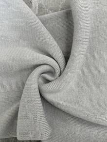 SHEIN Elenzya 女士休闲金属扣针织背心和针织裤套装 - 灰色 - 查看 6