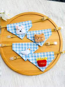 PETSIN 1 chiếc khăn lau miệng hình tam giác dễ thương cho thú cưng; Khăn hình tam giác cho thú cưng; Vòng cổ hình mèo hoạt hình; Phụ kiện thú cưng; Đồ dùng cho thú cưng - Nhiều màu - Xem 7