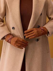 MOTF PREMIUM SUEDETTEN FLEECE-LINED FASHION GLOVES - Coffee Brown - View 6