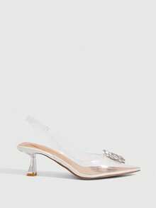 CUCCOO SZL Fashionable Transparent Women Pumps For Party & Holiday - White - View 3