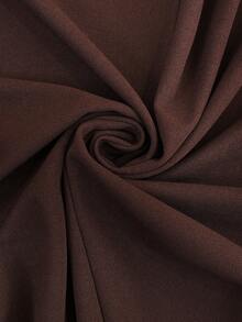 SHEIN Essnce 大码女式秋冬时尚休闲宽松舒适日常百搭显瘦棕色西装外套，秋季穿搭，办公室着装，女士西装外套，复古富贵风格 - 咖啡棕 - 查看 8