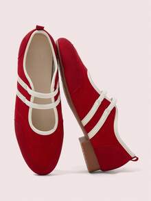 CUCCOO DOLLMOD Women's Casual Versatile Fashion Shoes For Christmas - Red - View 2