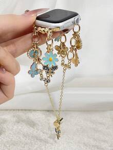 Teckwe Suitable For Watch S10 Daisy Watch Bracelet 38/40/41mm/S10-42mm Butterfly Metal Strap, Stylish And Elegant, Suitable For Goddesses And Can Also Be Used As A Gift - Multicolor - View 3