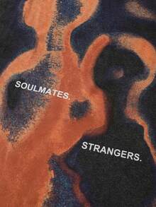 ROMWE MEN Grunge Punk 男士休闲时尚街头做旧印花露脐修身背心，夏季 - 黑色 - 查看 5