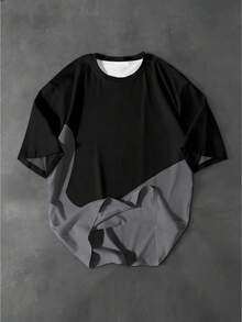 Manfinity Hypemode Duck Pattern Print Design On Abdominal Muscles, Men's Fashionable Summer Casual Sportswear, Men's Top