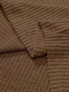 Manfinity Homme 男士纯色简约休闲拉链长袖T恤 - 卡其色 - 查看 8