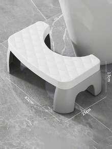 1个便携式折叠浴室踏凳,成人马桶凳,改善坐姿,防滑坚固塑料脚凳,适用于如厕训练和日常增高 - 彩色 - 查看 11
