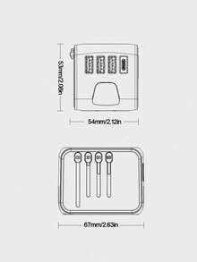 Teckwe 旅行适配器通用电源插头英规美规插座国际墙式充电器，适用于多国适配器