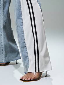 Denimoi 女士简约时尚休闲牛仔裤，适合日常穿着 - 淺色水洗藍 - 查看 6