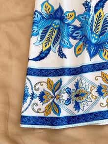 Soleia 女士夏季休闲度假植物印花镂空吊带连衣裙 - 彩色 - 查看 5